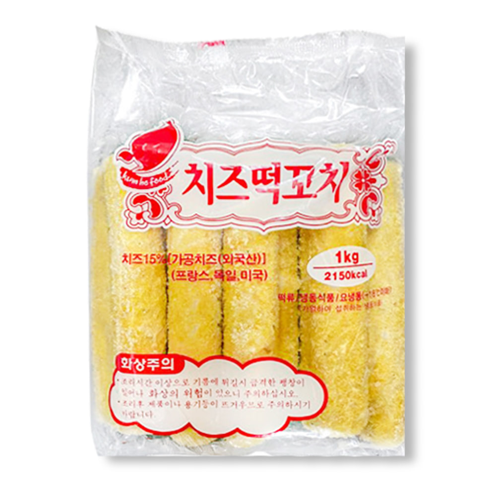쫀득말랑 쌀떡간식 치즈떡도그 1kgX15봉